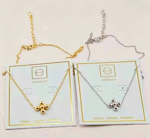 Enewton Cross Ball Necklace Gold Silver Color Dainty Layering Jewelry For Gift - Image 3