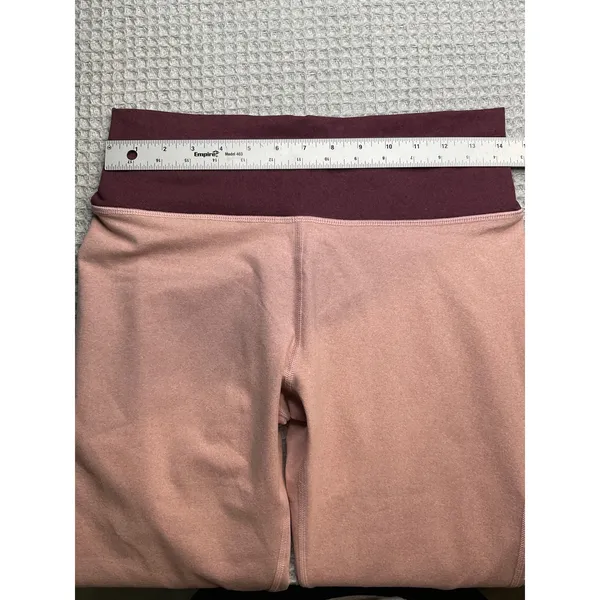Fabletics Womens Active‎ High Waisted Crop Leggings Pink Burgundy L NWT - Image 6