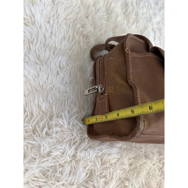 Cole‎ Haan Leather Satchel Purse Handbag Top Handle Flap Closure Brown - Image 8