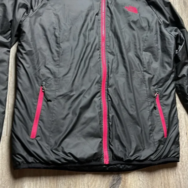 The North Face Black Jacket with Pink Accents - Image 3
