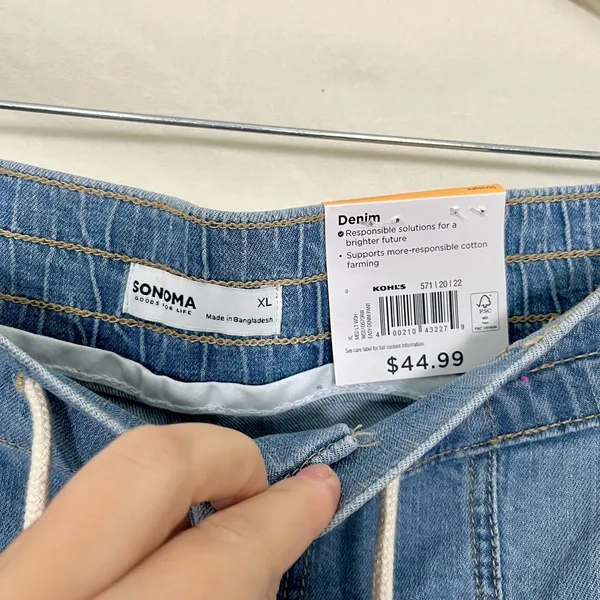 NWT Sonoma Goods For Life High Rise Wide Leg Pull On Jeans XL - Image 6
