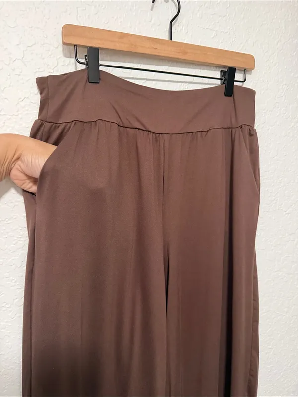 TORRID Wide Leg Brown Lounge Pants Size 1X - Image 6