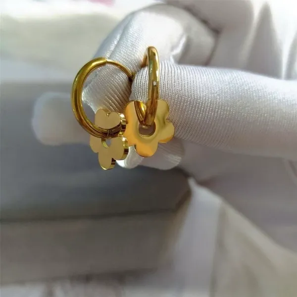 Flower Dangle Drop Earrings for Women 2 in 1 Design Fashion Elegant Style - Image 4