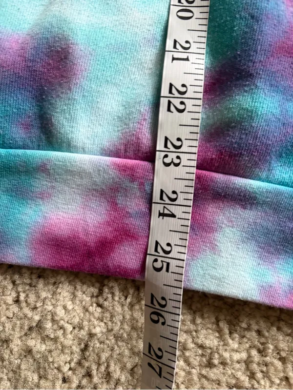Aviator Nation AV Crewneck Sweatshirt Tie Dye Pullover Pink Blue size small - Image 15