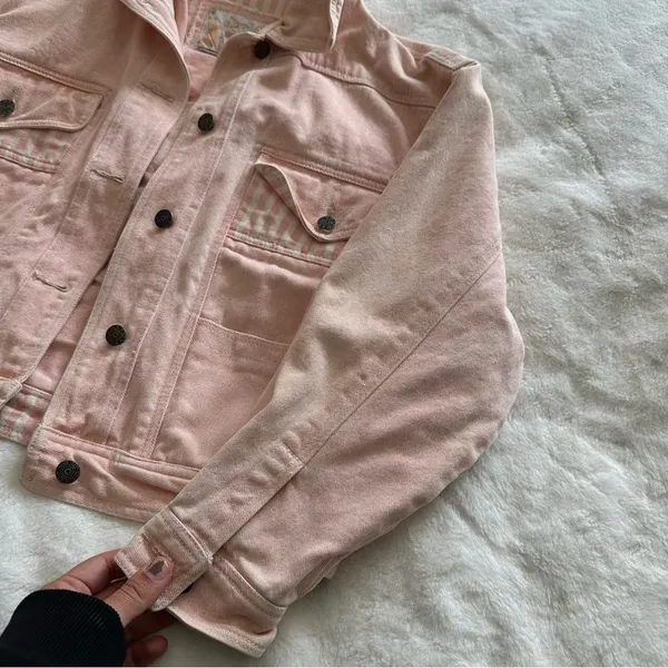MBD by Bitterman Vintage 80s Pink Denim Jacket Size Medium - Image 7