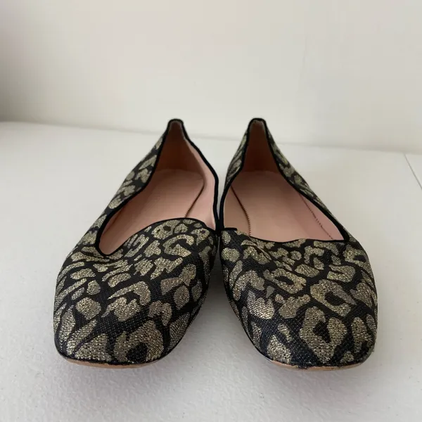 J. Crew women’s metallic leopard smoking slippers‎ loafers shoes size 10 - Image 2