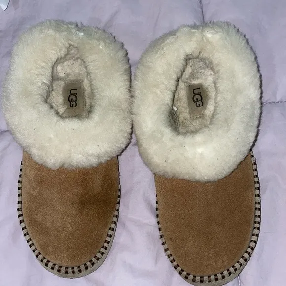 UGG brown shearling slippers - Image 2