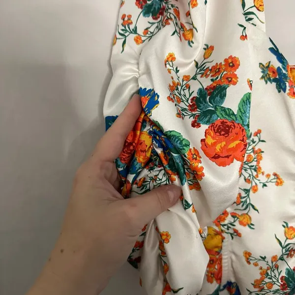 For Love & Lemons Brandy Floral Top Ivory Size Small - Image 7