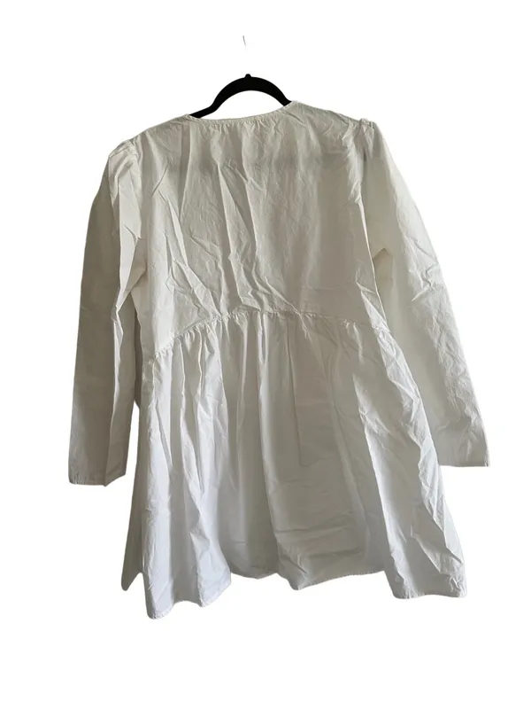 poplin v neck button smock dress size 12 - Image 3