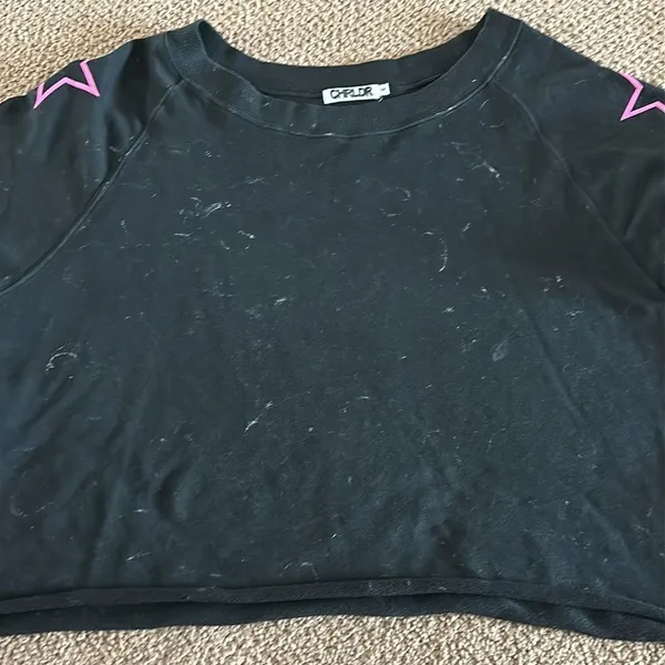 Chrldr Women’s Faded Black with Rainbow Stars Matching Jogger Set - Size S - Image 3