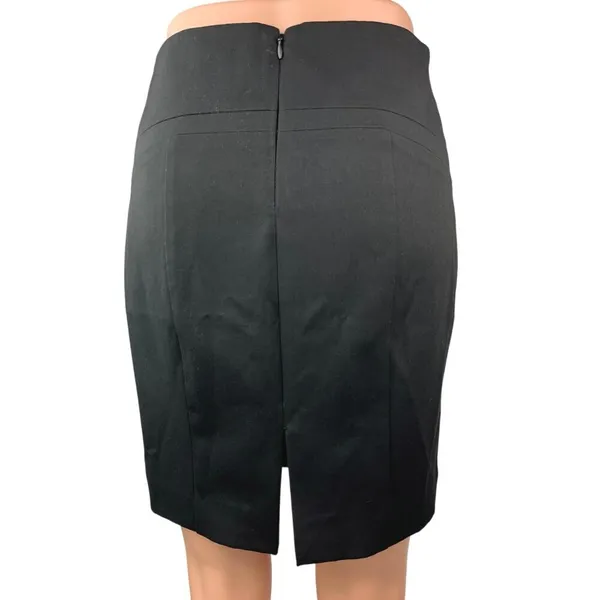 Express Women's Black Zipper Straight Pencil Knee Length Mini Skirt Size 0 - Image 3