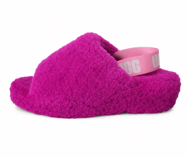 972 UGG Fluff Yeah Fuchsia Platform Slippers Women’s Size 9 - Image 2