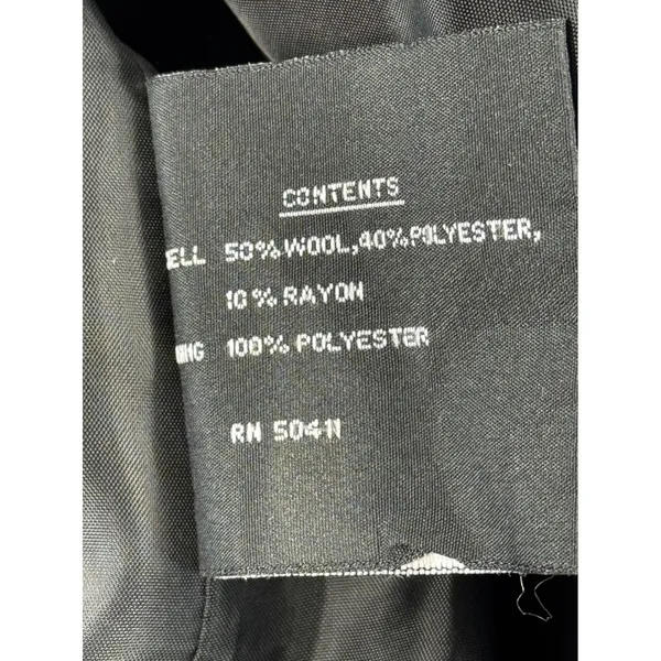 FS Limited Black‎ Wool Blend Pea Coat Mid-Length Jacket Womens 1X F-224 - Image 9