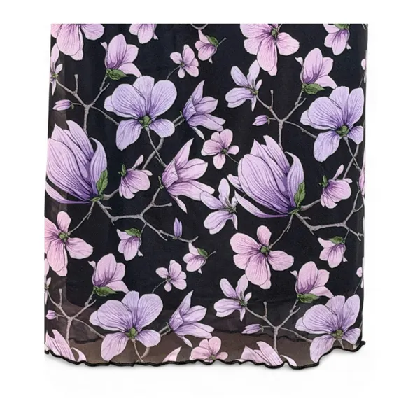 Princess Polly Women’s Black & Purple Floral Print Sleeveless Midi Dress Size 4 - Image 12