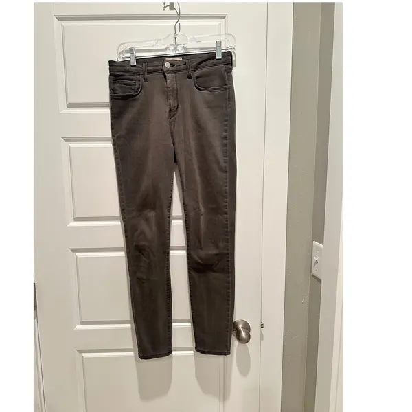 L'AGENCE Margot High‎ Rise Skinny Jeans Cast Iron Grey Size 29 Made in USA - Image 2