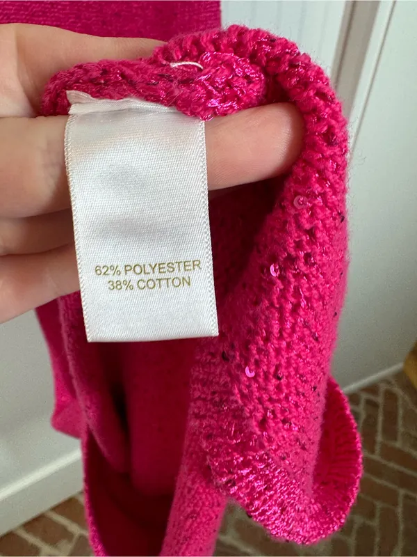 House of Harlow HOH1960 Magenta pink Sequins Knit Maxi Dress size medium summer - Image 5