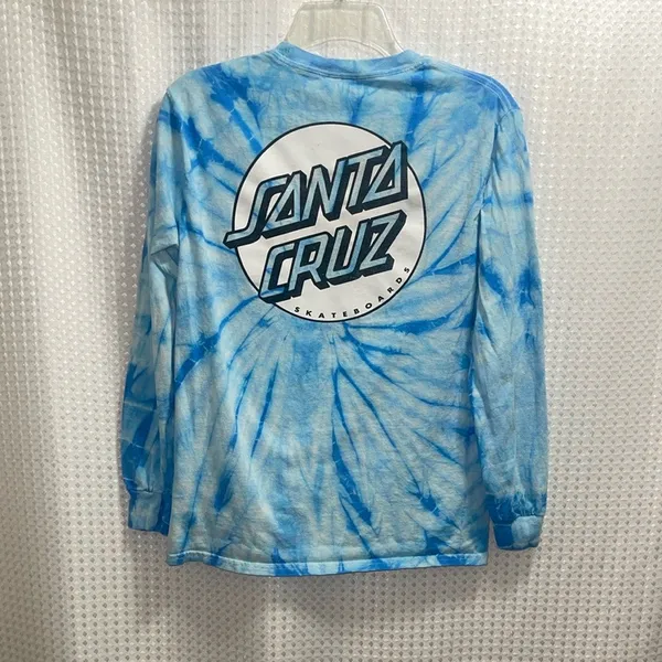 Santa Cruz Skateboards Blue Oversized Long Sleeve Tee - Image 3