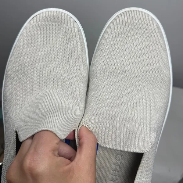 Rothy’s The Original Slip-On Sneaker Off-White/ Light Gray Sz 10 - Image 10