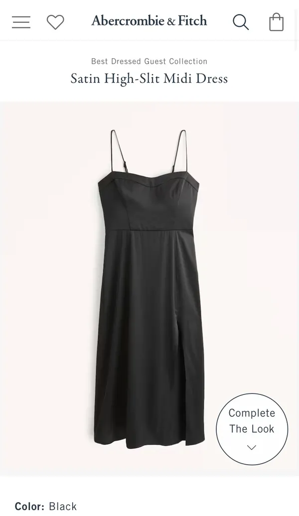 Abercrombie Black Satin Dress - Image 2