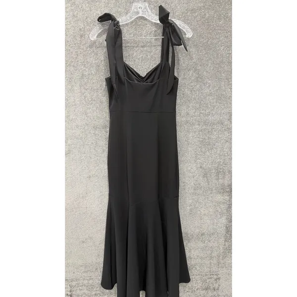 Show‎ Me Your Mumu Gown Womens Small Black Barcelona Ruffle Formal High Low Tie - Image 6