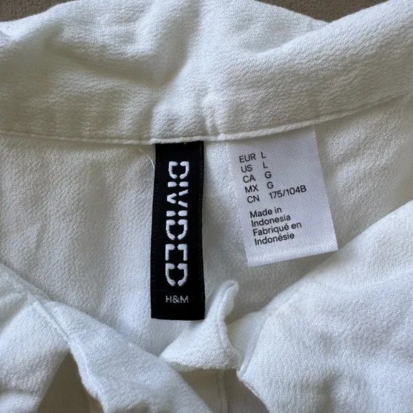H&M Oversized Sheer CrêPe Polo Shirt - Image 5