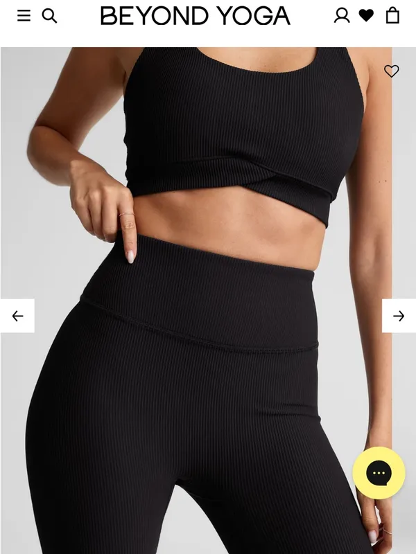Beyond yoga Impulse Ribbed legging in black - Image 3