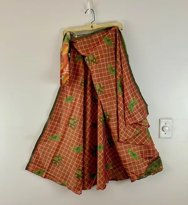 Reversible Maxi Wrap Skirt BINS104 Multiple - Image 2