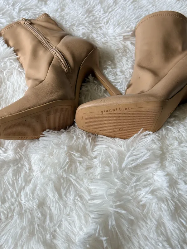 Gianni Bini Tan Leather Boots - Image 4