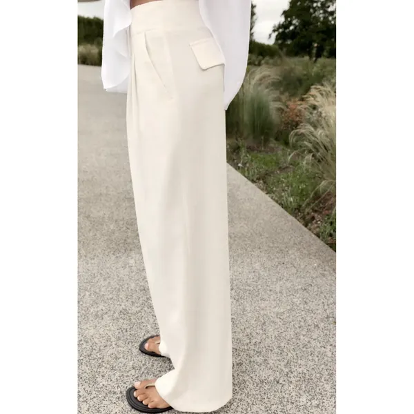 Zara Ecru Pants Straight Leg Resort Minimalist Capsule Normcore Copenhagen - Image 7