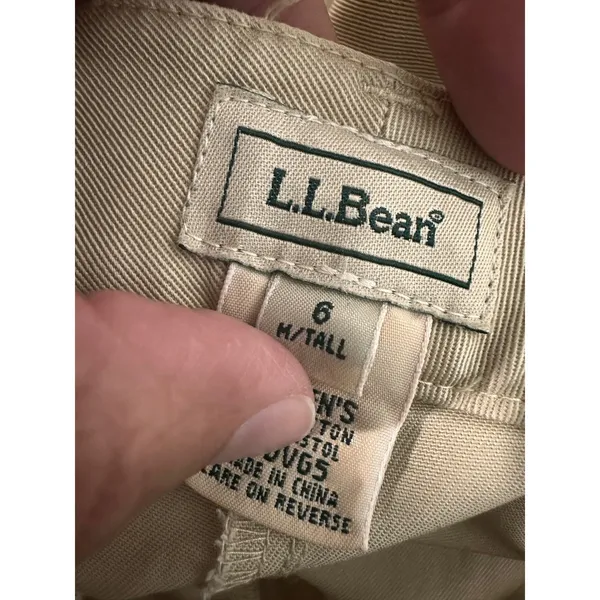LL Bean Womens 6 Medium Tall Khaki Chino Pants Straight Leg‎ Cotton Twill 0DVG5 - Image 5