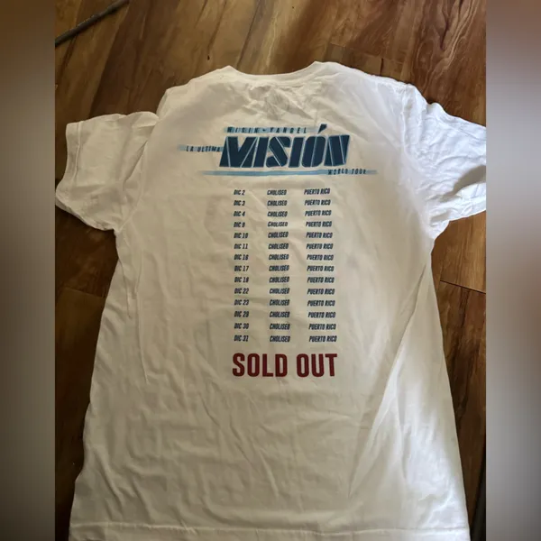 Wisin Yandel La Ultima Mision Tour Tee White Mens large Concert Graphic Shirt - Image 5