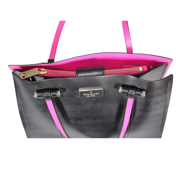 Kate Spade Arbour Hill Small‎ Elodie Leather Tote Bag Hot Pink Interior - Image 4