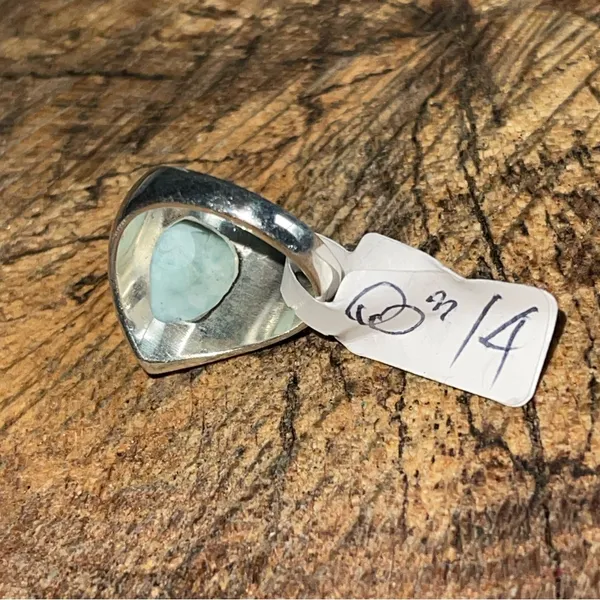 Caribbean Larimar Ring Size 8 3/4 Blue - Image 5