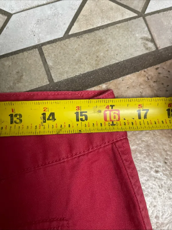 Loft straight Leg low-rise Red Pants - Image 5