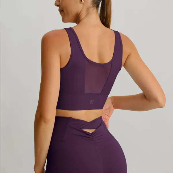 Berlook Activewear Purple Mesh Cross - Image 4