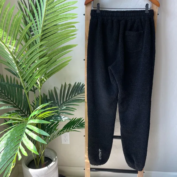 ECHT Black Sherpa Track Joggers - Image 4