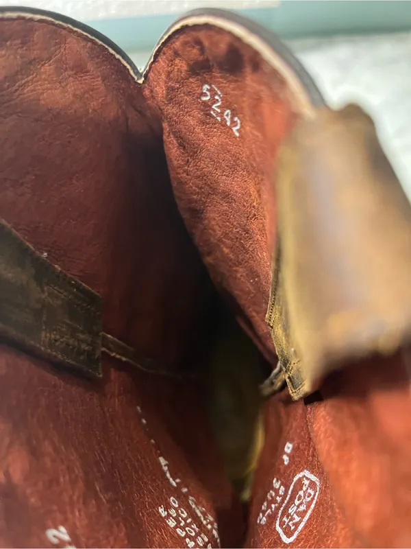 Dan Post Red-Brown Leather Cowboy Boot Interior - Image 11