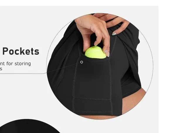 NEW Tennis Golf Dress Built-in Bra & Shorts Dress Pockets S - Image 4