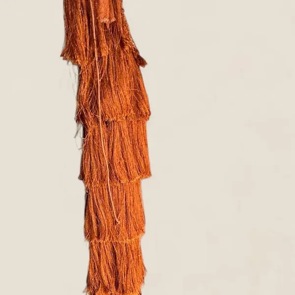 Source Unknown long fringe festival Women's Orange Brown knee high Boots size 7 - Image 4