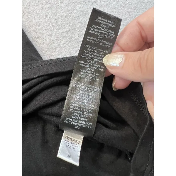 White House Black Market Small Sleeveless Tank Top Black‎ Pocket - Image 7