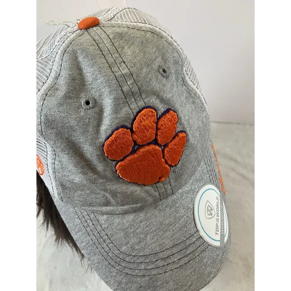 Clemson Tigers Top of the World Trucker Snapback Hat‎ Ladies Silver Sparkle NWT - Image 6