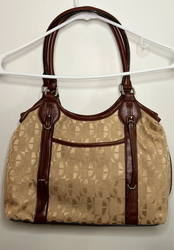 Etienne Aigner monogram canvas shoulder bag or hobo bag - Image 7