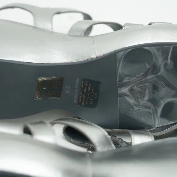 Free‎ People. Brooklyn Ankle Strap Silver Metallic Platform Sandal. 8.5 - Image 7