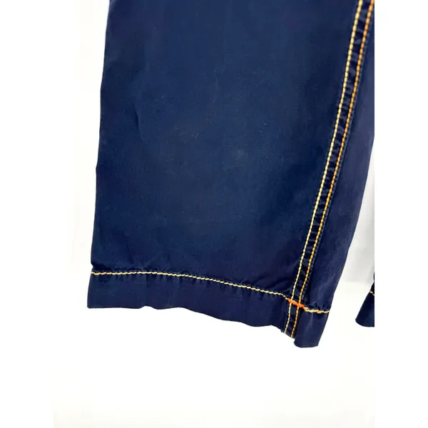 True Religion Joey Navy Blue Big T Stitch Low Rise‎ Flare Pants 26 Made in USA - Image 5