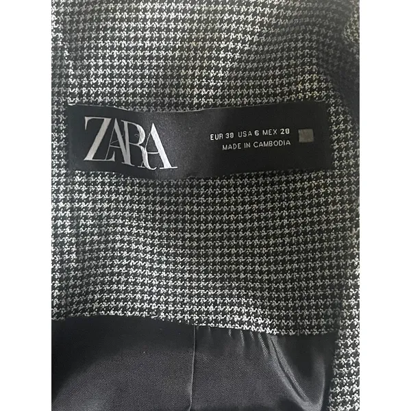 ZARA‎ TAILORED HOUNDSTOOTH BLAZER - Image 8