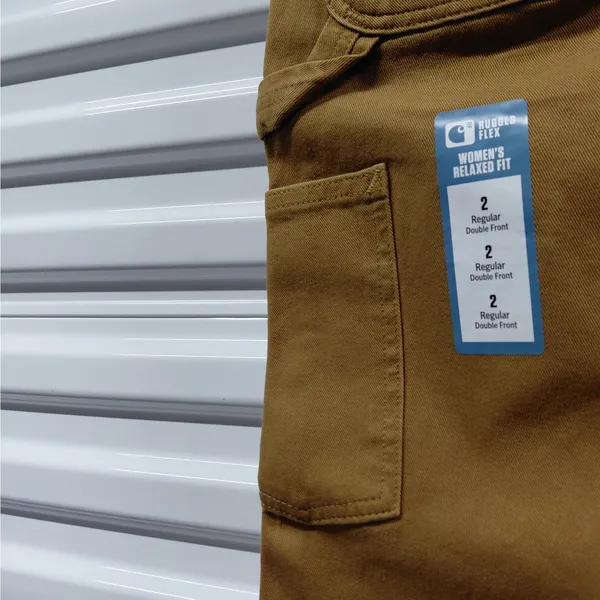 Carhartt Womens Utility Work Pants Size 2 Brown Twill Rugged Flex Double Front - Image 5