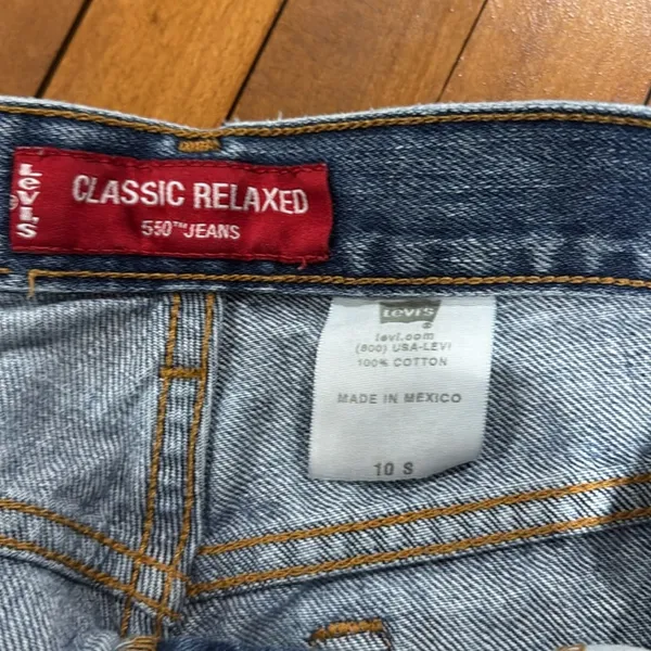 Levis 550 Classic Relaxed Vintage Jeans Inseam 27 Size 10S - Image 4