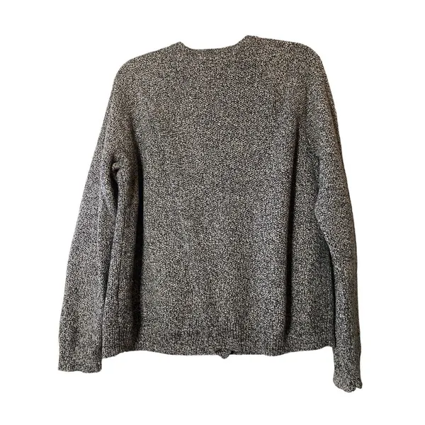 Madewell‎ Marled Black Province Cross-Back Pullover Sweater Sz L - Image 2