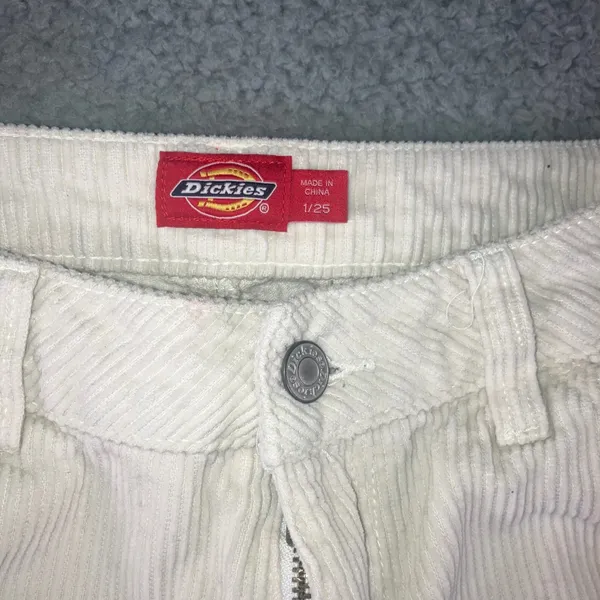 Dickies Corduroy Carpenter Pants Womens 1 25 Cream Skater Utility Fit 28x29.5 - Image 9