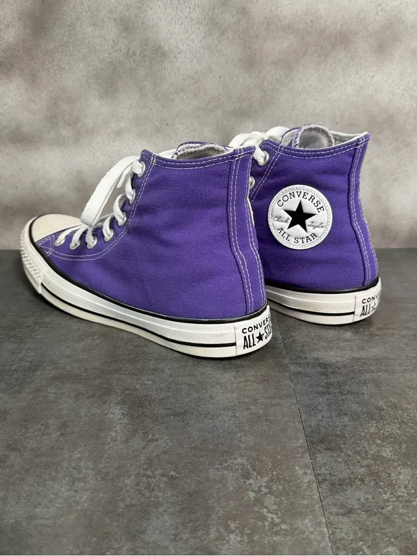 Converse All Star Hi Top Women's Purple Sneakers Size 8 - Image 8